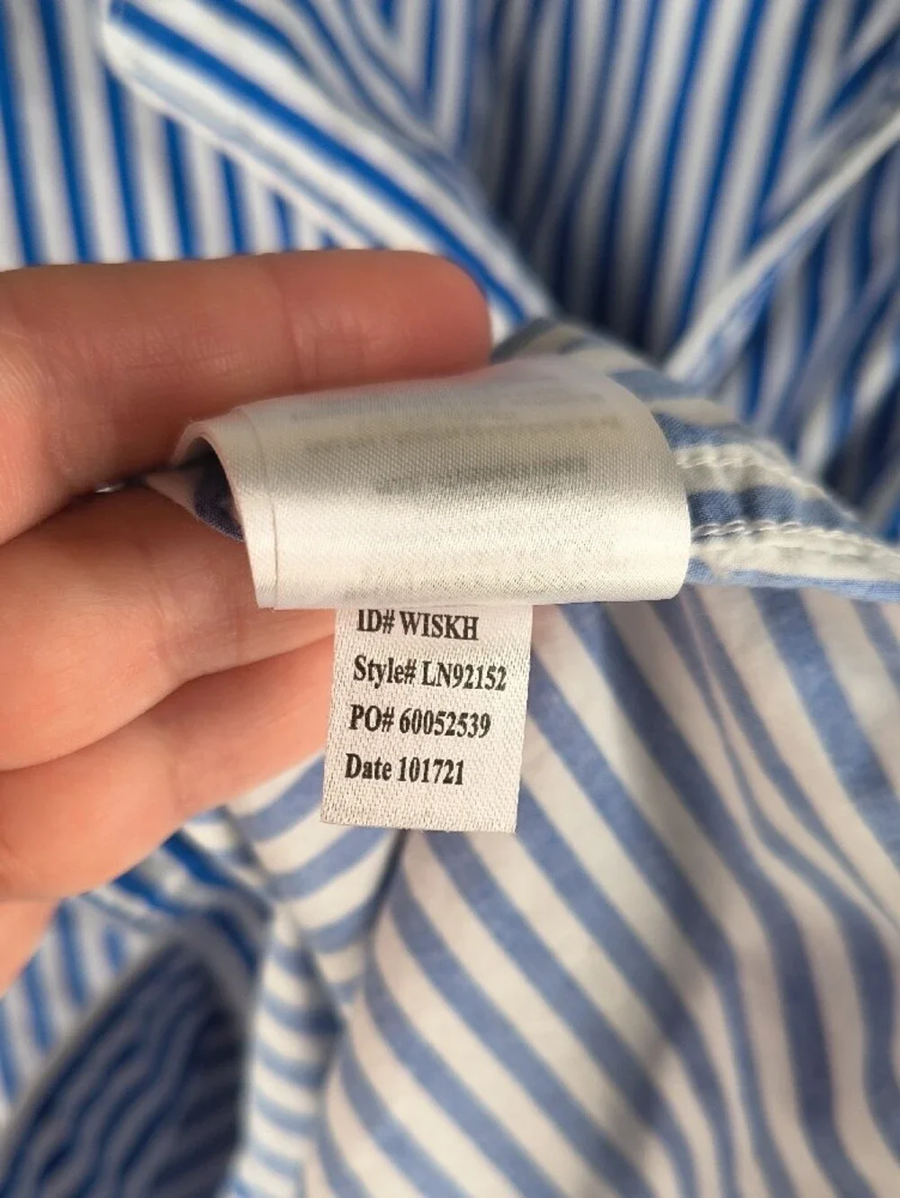 Lauren Ralph Lauren Blue and White Striped Pajama Set Size Large